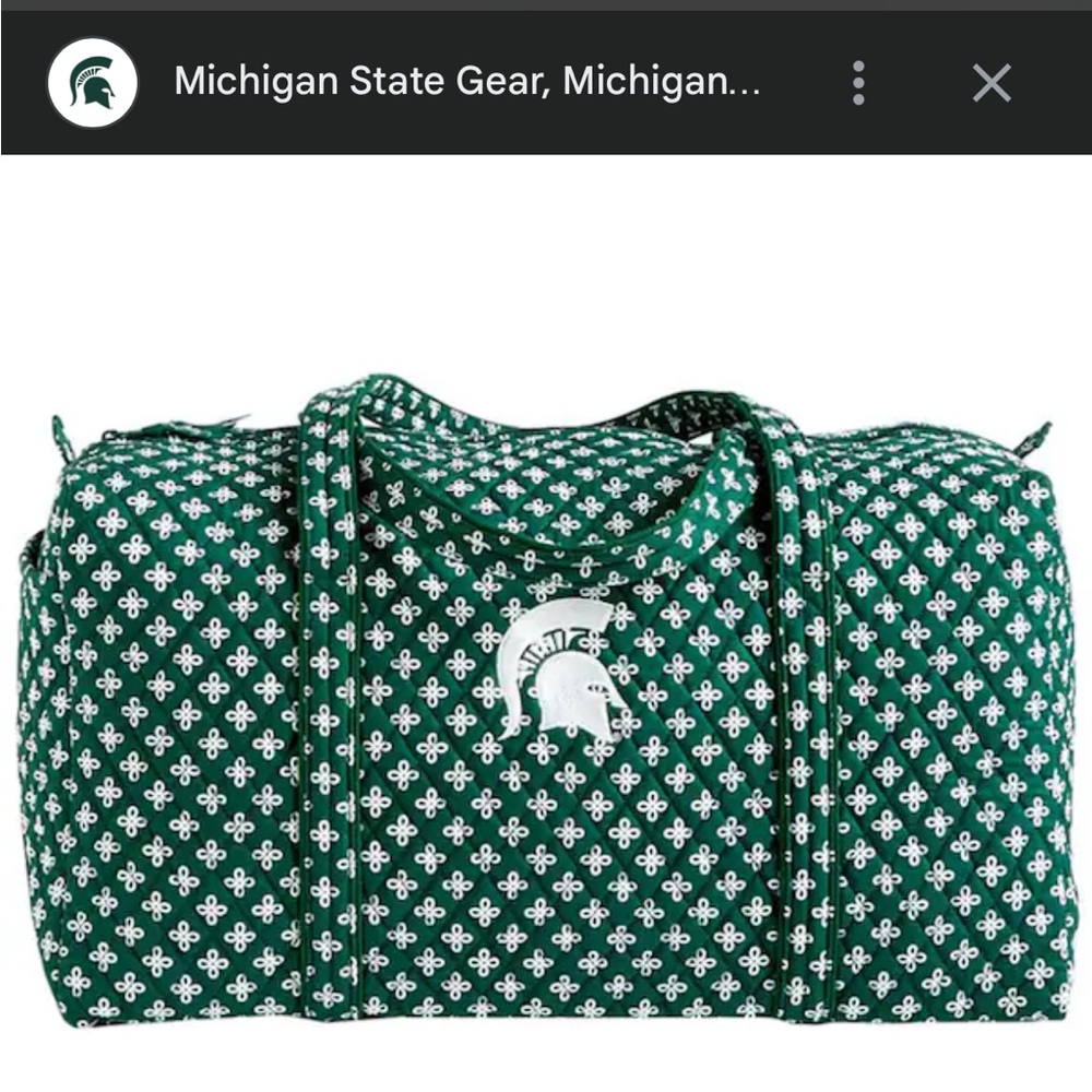 VERA BRADLEY Michigan State Spartans Duffel Bag